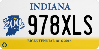 IN license plate 978XLS