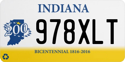 IN license plate 978XLT