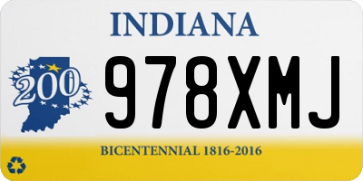 IN license plate 978XMJ