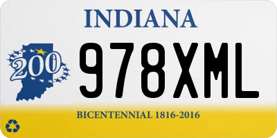 IN license plate 978XML