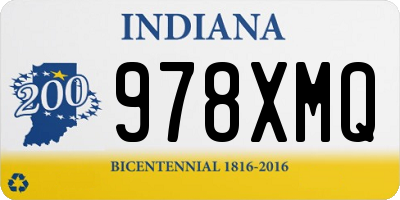 IN license plate 978XMQ