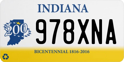 IN license plate 978XNA