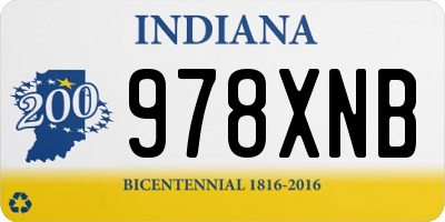 IN license plate 978XNB