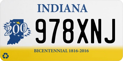 IN license plate 978XNJ