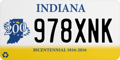 IN license plate 978XNK