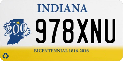 IN license plate 978XNU
