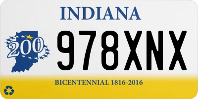 IN license plate 978XNX