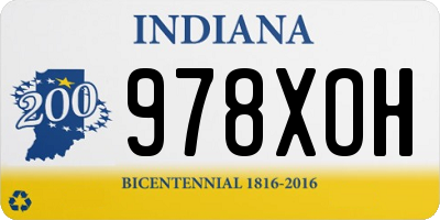 IN license plate 978XOH