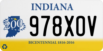 IN license plate 978XOV