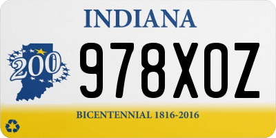 IN license plate 978XOZ