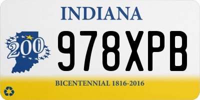 IN license plate 978XPB