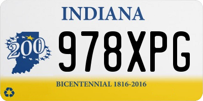 IN license plate 978XPG