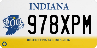 IN license plate 978XPM