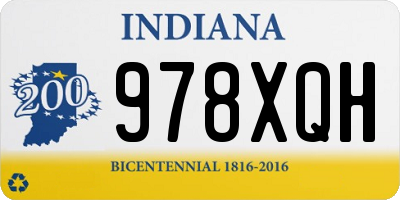 IN license plate 978XQH