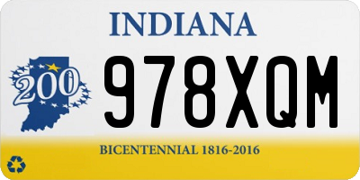 IN license plate 978XQM