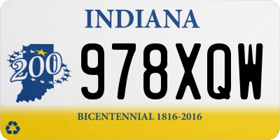 IN license plate 978XQW