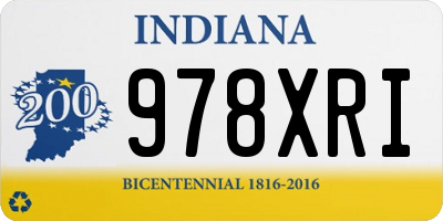 IN license plate 978XRI