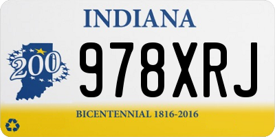 IN license plate 978XRJ