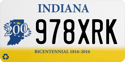 IN license plate 978XRK