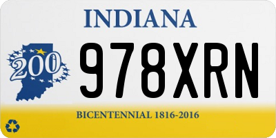 IN license plate 978XRN