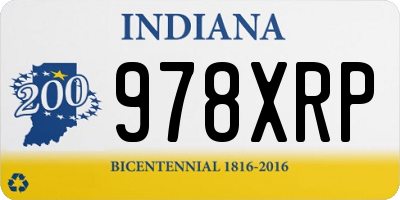 IN license plate 978XRP