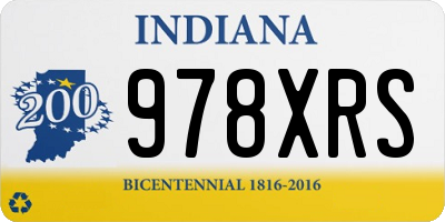 IN license plate 978XRS