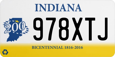 IN license plate 978XTJ