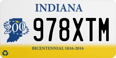 IN license plate 978XTM