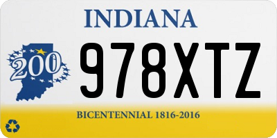 IN license plate 978XTZ