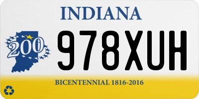 IN license plate 978XUH