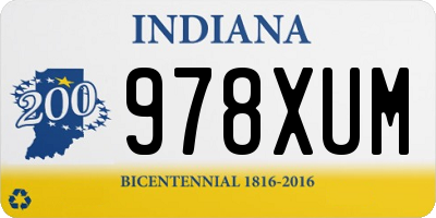 IN license plate 978XUM