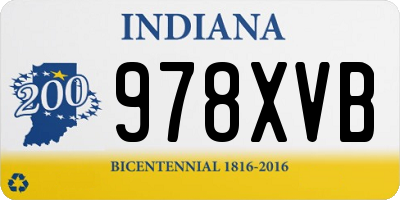 IN license plate 978XVB