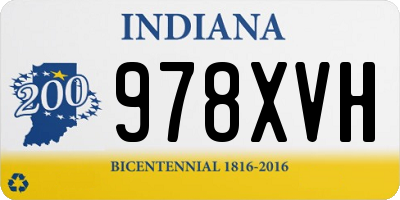 IN license plate 978XVH
