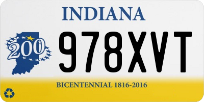 IN license plate 978XVT