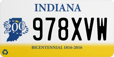 IN license plate 978XVW