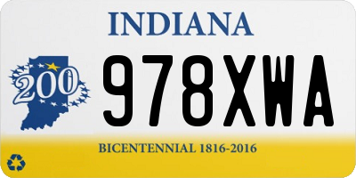 IN license plate 978XWA