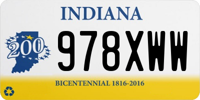 IN license plate 978XWW