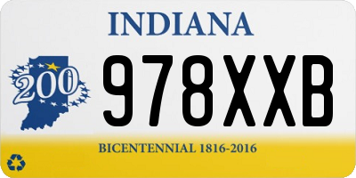IN license plate 978XXB