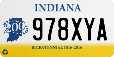 IN license plate 978XYA