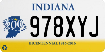 IN license plate 978XYJ