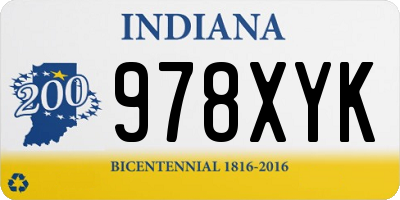 IN license plate 978XYK