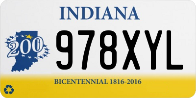 IN license plate 978XYL