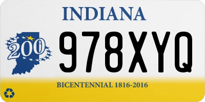 IN license plate 978XYQ