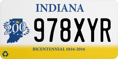 IN license plate 978XYR