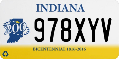 IN license plate 978XYV