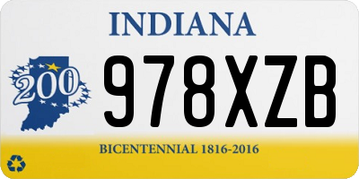 IN license plate 978XZB