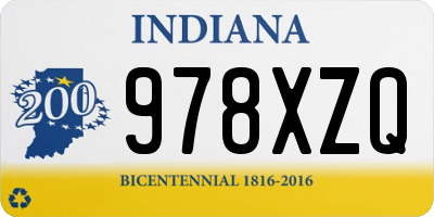 IN license plate 978XZQ
