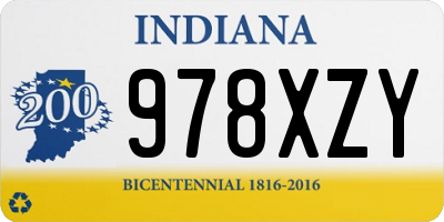 IN license plate 978XZY