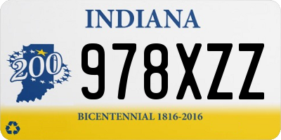 IN license plate 978XZZ