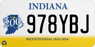 IN license plate 978YBJ